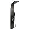 HUOLE Colonna Doccia Pannello Doccia Set in 304 Acciaio Inox con Miscelatore 3 Funzioni, Doccia Spa per Bagno, Altezza: 140 cm - Processo di lucidatura(7 * 20 * 140 cm-nero)