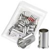 Chanzon 30 pz EN50-20 Puntali non isolati per cavo 1/0 AWG (50 mm²) Cavo in Rame Puro Connettore Elettrico a Crimpare Terminale Tubo con Rivestimento in Stagno