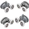 WANGBINGXING Rotelle Box Doccia 4 rulli/ruote/rulli for porta doccia doppia, rulli di ricambio superiori e inferiori for ferramenta for mobili, for porte scorrevoli(23mm)