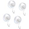 VOSSOT 4PCS ganci a ventosa ganci ventosa bagno gancio ventose riutilizzabile suction hooks adatto per finestre in vetro bagni e cucine design trasparente può sostenere un carico di 5 chilogrammi