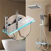 YJYAJIE Colonna Doccia Con Miscelatore, Sistema Doccia Con Doccia A Pioggia 30 x 20 cm, Beccuccio Nascosto, Display Digital Led,Cromato
