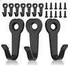 RMENOOR 10 Pezzi Ganci Appendiabiti da Parete con Viti Singoli in Metallo per Bagni, Camere da Letto, Armadi, Garage, Scantinati (Nero)