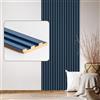 Haak Set di 14 pannelli da parete e soffitto Desiwa in blu scuro, 10,7 x 252 cm
