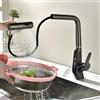 BEITH Rubinetto Lavello Cucina a Cascata, Rubinetto Cucina con Doccetta Estraibile, Display digitale a LED, 3 Modalità Miscelatore Cucina, Rotazione di 360°, 59A Rame, Anti Corrosivo (Grigio)