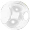 KOCKSHION Paralume Ricambio Lampadario E27 in Vetro Sfera Trasparente Doppia Apertura e Alta Trasmissione Luminosa Facile da Pulire Adatto per Lampade a Sospensione