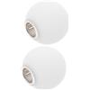 generic 2 paralumi sferici di ricambio per plafoniere e lampadari a sospensione, in vetro opalino satinato, con base a vite, design moderno per camere da letto, bella lavorazione