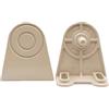 TENDESIGN Piastra con Perno in Alluminio per Tende da Sole - Supporto a Parete Universale 10x5,6x10,2 cm - Staffa di Fissaggio Robusta in Lega - Colore Avorio - 1 pz