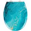 WENKO Sedile WC Stream - Sedile WC antibatterico con chiusura automatica ammortizzata, 350 KG portata, Termoindurente, 37 x 44.5 cm, Multicolore