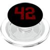 Maroon Number 42 Jersey Player Fan Gifts Divisa giocatore in maglia con numero 42, marrone invecchiato #42 PopSockets PopGrip per MagSafe