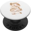 Chinese Zodiac Dragon Mythical Symbol Lu Drago Cinese Fuoco Zodiaco Orientale Anno Lunare Simbolo Arte PopSockets PopGrip Adesivo