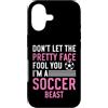 Soccer Beast Designs Custodia per iPhone 17 Non lasciarti ingannare dal bel viso bestia da calcio