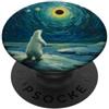 Europe Total Solar Eclipse Vincent Starr Total Solar Eclipse 08.12.2026 Groenlandia Orso polare Van Gogh PopSockets PopGrip Adesivo