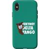Aharon's Stuff Custodia per iPhone X/XS Resistere Orso Con Parole Foxtrot Delta Tango Save Our Parks