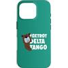 Aharon's Stuff Custodia per iPhone 16 Pro Resistere Orso Con Parole Foxtrot Delta Tango Save Our Parks