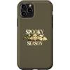 Spooky Pattern Bat Co Custodia per iPhone 11 Pro Spooky Season Trio Camo Leopard Scacchi Halloween