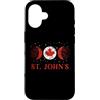 St. John's Canada Flag Tees Custodia per iPhone 16 Bandiera del Canada di San Giovanni