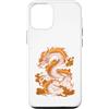 Chinese Zodiac Dragon Mythical Symbol Lu Custodia per iPhone 12/12 Pro Drago Cinese Mistico Scuro Antico Simbolo Orientale Arte