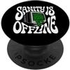 Tech Worker Programmer Apparel Programmer Coder Sanity Is Offline Retro Tech PopSockets PopGrip Adesivo