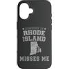 Someone Misses Me In US State Of Rhode I Custodia per iPhone 16 Someone In Rhode Island Misses Me Cuore Vintage Stato
