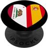 Spain Heritage Apparel California e Spain United in Roots Cuore di Bandiera PopSockets PopGrip Adesivo