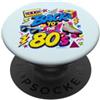 Funny Eighties 80s Costume Party Back to Back to 80s Retro Music Roller Skate Puzzle Cube Occhiali da sole PopSockets PopGrip Adesivo