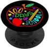 100 DAYS OF SCHOOL CELEBRATION GEAR 100 giorni di studente scolastico studente celebrano la citazione di prima elementare PopSockets PopGrip Adesivo