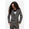 Desigual, cappotto a quadri testurizzato, Donna, Nero, L