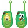 Lexibook Nintendo Animal Crossing - Walkie-Talkies digitali per Bambini - Portata 2km, Morse Luminoso, Clip da Cintura, 2 canali, Batteria, Verde, TW25ACLXB