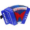 uxcell Fisarmonica Mini 10 Tasti per Regalo Strumento Musicale, Blu Scuro