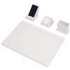 MOOGCO Set da scrivania in pelle, accessori per casa e ufficio, articoli da scrivania, set da scrivania in pelle, accessori da scrivania da lavoro, organizer da scrivania, 4 accessori, 4 pezzi (White)