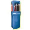 Generico TINTA UNITA Astuccio Rotolo Completo di 24 pastelli + 1 matita - rotolo colore BLU CHIARO