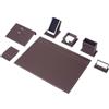 MOOGCO Set da scrivania in pelle, accessori da ufficio, organizer per ufficio, accessori per casa, ufficio, articoli da scrivania, 9 pezzi (marrone)…