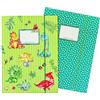 PaPIerDraCHeN 2 cartelle scolastiche di alta qualità per bambini DIN A4 | motivo dinosauro - cartella postale per studenti di scuola elementare - raccoglitore di quaderni - pinzatrice a sella - set numero 4
