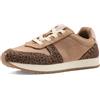 TOMS Girl's Youth TRVL Lite Retro Sneaker, Water Repellent Toffee Micro Leopard/Vintage Twill, 37 EU