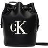 Calvin Klein Bold CK Small Secchio Borsa LV04F3640G Bold CK Small Secchiello, Nero/Bianco, Taglia Unica