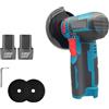 KOULEER Smerigliatrice elettrica, Smerigliatrice angolare elettrica a batteria da 3 pollici 76MM M5 12V 19000rpm Strumento di macinaze ricaricabile Rettifica Lucidatura Utensili elettrici taglio