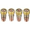 BildeeMait Corpo mandrino in ottone per sistema di collegamento lenti a gas tozze su WP-17 WP-18 WP-26 per torce di saldatura Tig (17CB20G 2,4 mm)