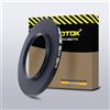 AMOTOK 46mm a 55mm Adattatore per obiettivo da,anello adattatore step-up con filtro da 46mm a 55mm,Compatibile con tutti gli accessori per filtri da 55mm.Realizzato con lavorazione CNC