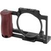 Generic CAGE CAMERA CAGE ZV1 Video in Alluminio Riga a Montaggio a Fredda per Manico in Legno per Luce Microfono (BLACK)