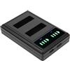 ZDETGU Doppio Hub Veloce per Batteria per Fotocamera EN EL23 con Display LCD Ingresso TypeC Doppio Portatile per Fotografia di Viaggio
