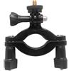 Generic Supporto per manubrio a vite in ABS a sgancio rapido da 1/4 pollici per biciclette moto per action camera base nera opaca