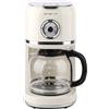 EMERIO CME-1332801 - Macchina da caffè stile retrò, 900 W, 1,5 litri, fino a 12 tazze, quadrante per mantenere il caldo, filtro permanente (lavabile), funzione di mantenimento al caldo, spegnimento