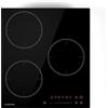 Klarstein Delicatessa Piastra Induzione - 3 Zone Fornello Induzione da Incasso, 6600W con Booster, Controllo touch a scorrimento, Timer & Blocco Bambini, Vetroceramica Nera, Design Compatto 45cm