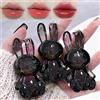 DENESTUP Set di 3 lucidalabbra a forma di lepre idratante, in gelatina liquida, lucido, carino, Lipgloss idratante, in vetro, finitura lucidalabbra per donne