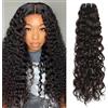 VIPbeauty 1 fasci di capelli umani vergini brasiliani ondulati 12A onda profonda 50,8 cm 100% capelli vergini non trattati fasci di tessuto bagnato e ondulato