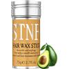 Flintronic Bastone di Cera per capello, Bastone Liscio Non Ungente per capello Rotti o Ricci, Ideale per Fissare l'Acconciatura (Avocado)