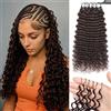 Renyarch Miracle Deep Wave Mini Knots Crochet Human Hair Bundles for Black Women 22 Pollici Crochet Human 125g 100c Brown Water Wave Wet and Wavy Invisible Knotless Curly Extensions