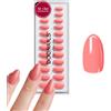 DOONAILS® Set di 30 unghie finte a pressione in gel morbido, Peach Please, mandorla corta, pesca, copertura completa, qualità da salone