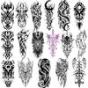 Weipbwor 77 fogli tatuaggi temporanei, 17 fogli a mezza manica Cyber-Sigil falso braccio gamba petto tatuaggi per adulti uomini donne 60 fogli piccoli tatuaggi adesivi per ragazzi ragazze bambini body art