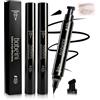 LureLuxe 3 Pezzo Eyeliner stamp,Eyeliner stamp Waterproof,Eye liner Con Timbro Triangolare,Per Coda E Linea Sottile,Trucco Occhi E Make Up Trucchi,Per Uso Quotidiano,Per Donna(Nero)